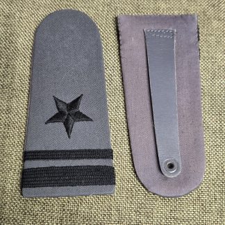 Vintage U.S. Navy Lieutenant Junior Grade Gray Slip-On Shoulder Board with Line Officer Star