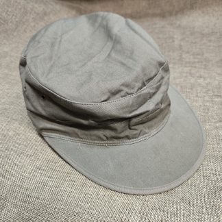 WWII U.S. Army OD Cotton Field Cap with Visor, D-Day Dated June 6, 1944, Size 7½
