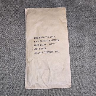 “Bag, Patient’s Effects” Manufactured by Archer Textiles, Inc.