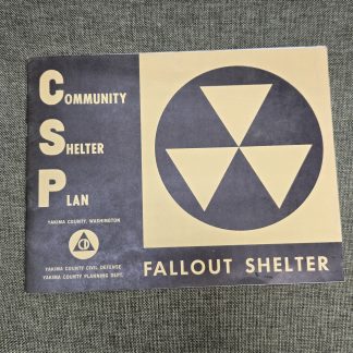 1968 Yakima County Community Shelter Plan Fallout Shelter Map Booklet