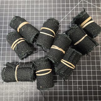 Black Burlap Helmet Scrim Strips, 9 Rolls, 30 to 36 Inches
