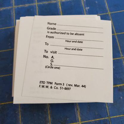 Enlisted Man's Temporary Pass - 1944, late war Version - Image 2