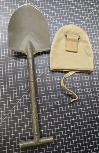 Original T-Handled Shovel with reproduction cover made with original material and parts