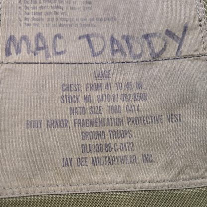 Army fragmentation protective vest -Flack Jacket 1988 Original Size Large - Image 2
