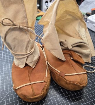USAF survival kit moccasins, high-top style- Fits Size 10. 1950s-60s