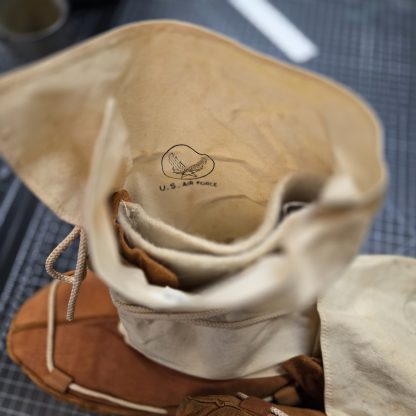 USAF survival kit moccasins, high-top style- Fits Size 10. 1950s-60s