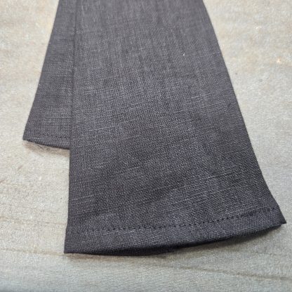 Necktie, Black, Squared Ends - Blemished / Second