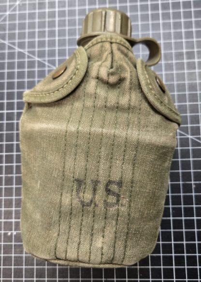 Vietnam Ear Canteen Carrier, Cup, and 1964 Dated Canteen - Image 2