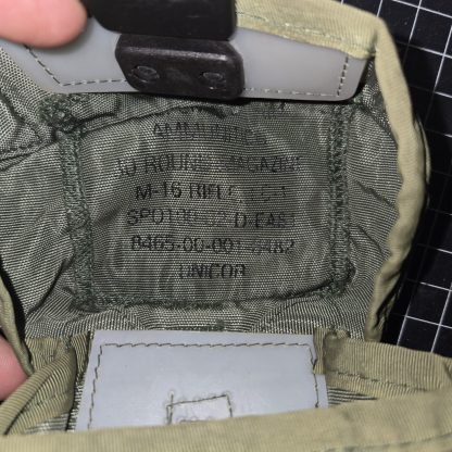 Magazine Pouch, USGI M16, designed for 30-round mags, OD green nylon - Image 2
