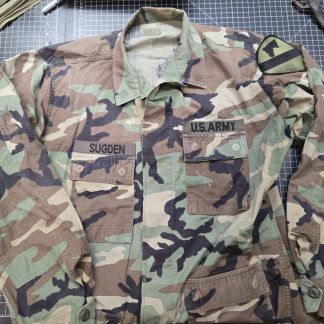 U.S. Army Hot Weather Woodland Camouflage Pattern Combat Coat, ripstop- Large–X Long