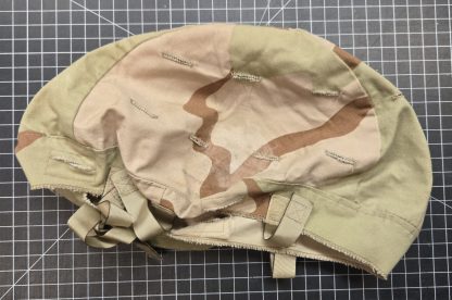 Helmet cover in Desert 3-Color camouflage, dated 1994