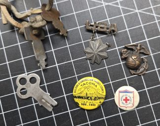 Mixed lot of vintage military and union memorabilia ~1945