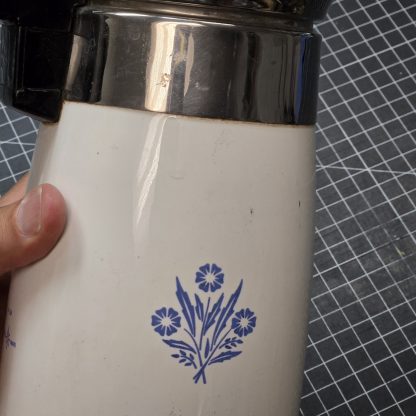 Corning Ware 6-Cup Percolator Coffee Pot- Cornflower Blue pattern, produced circa 1959–1970s - Image 3
