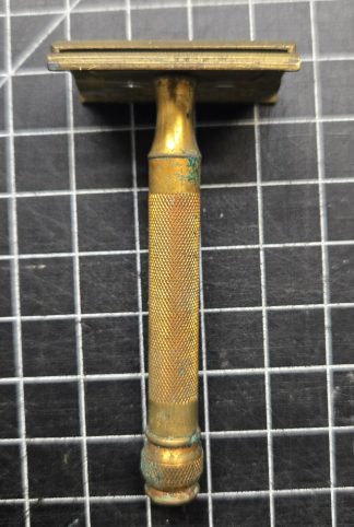 Vintage 1930s–1940s Brass Double Edge Safety Razor #12