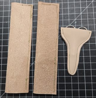 WWII Style GI Fork Sheaths and Scissors Sheath – Leather Set – Second Quality Lot