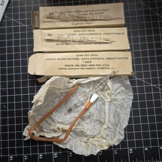 Vintage U.S. Military Medical Lab Pipette Set Becton Dickinson Hemocytometer ~1950s