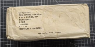 Vintage 1963 Johnson & Johnson Gauze Pads 4x4 Nonsterile Military Medical
