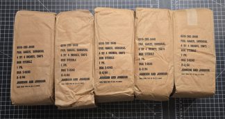 Vietnam Era Johnson & Johnson Surgical Gauze Pads 4x4 Non-Sterile (1964) Lot of 5