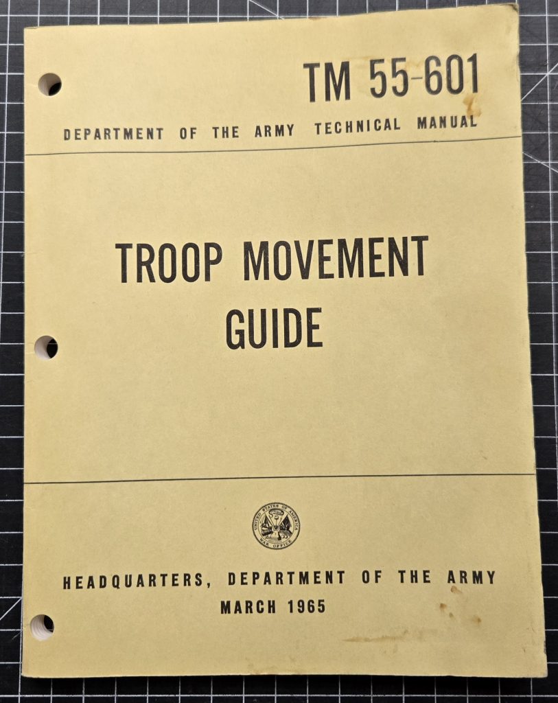 1965 US Army TM 55-601 Troop Movement Guide Vietnam Era Technical ...