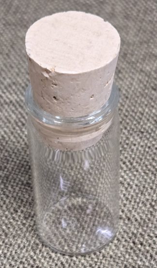 Bottle, 5/8 oz. (5 Dram) Clear Glass Vial with Cork