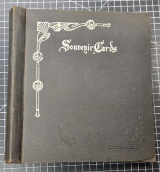 Antique Souvenir Cards Postcard Album, Blank Photo Album, Early 20th Century