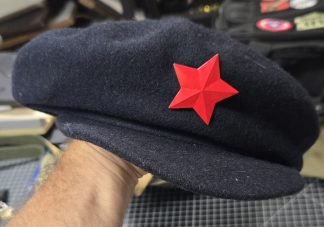Chinese Communist PLA Style Wool Visor Cap Red Star Beijing Tongsheng