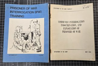 US Army POW Interrogation Cold War Manual Lot 1956 & 1977 DA Pam 30-101 TC 30-35