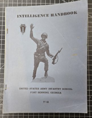 1968 U.S. Army Infantry School Intelligence Handbook Fort Benning Vietnam Era