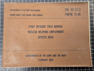 1968 US Army Marine Corps Nuclear Weapons Employment Effects Data FM 101-31-3