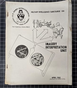 1972 U.S. Army Intelligence Imagery Interpretation Correspondence Course Subcourse 106