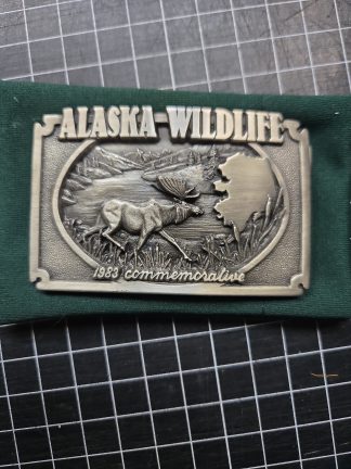 1983 Alaska Wildlife Commemorative Belt Buckle Siskiyou Limited Edition Moose 914/2500