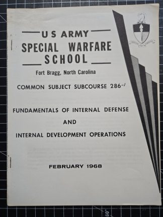 Subcourse 286-1 Fundamentals of Internal Defense